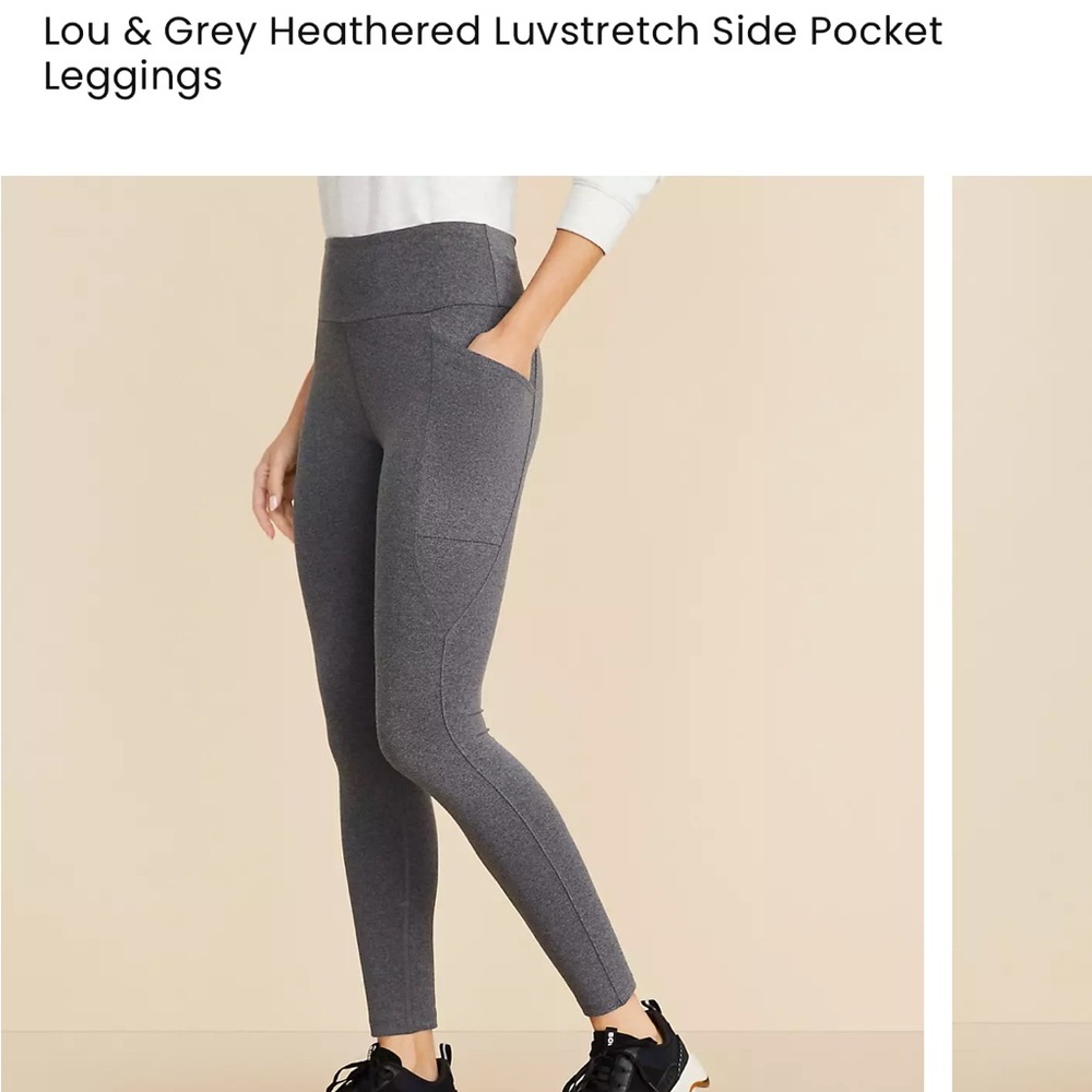 Lou & Grey Heathered Luvstretch Leggings - Gray